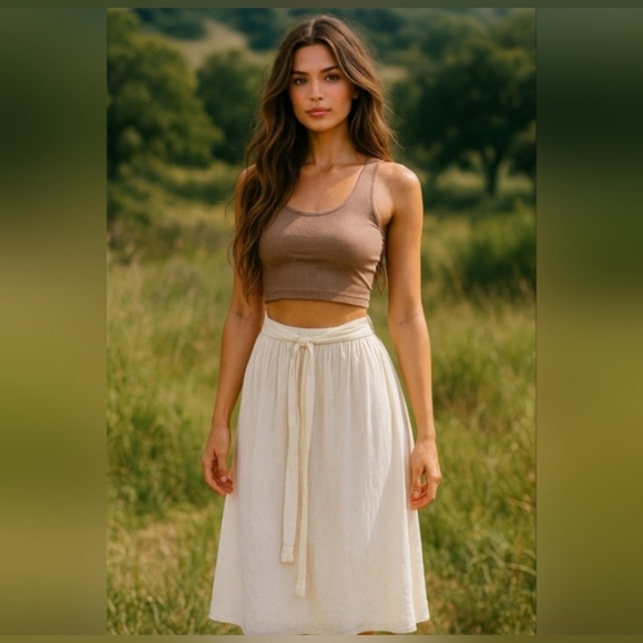 Lulus Dresses & Skirts - Lulus Linen Midi Skirt With Pockets!